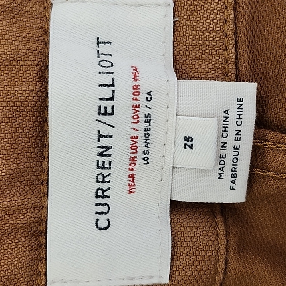 Currently Elliott 98% Cotton Brown Cargo Women's Pants Size 26 - Picture 15 of 16
